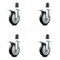 Service Caster Regency Work Table Total Locking Caster Replacement Set REG-SCC-EXTTL20S514-PPUB-BLK-112-4 - alternate 1